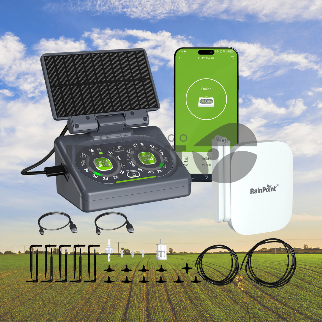 Kit de riego automático por goteo con concentrador