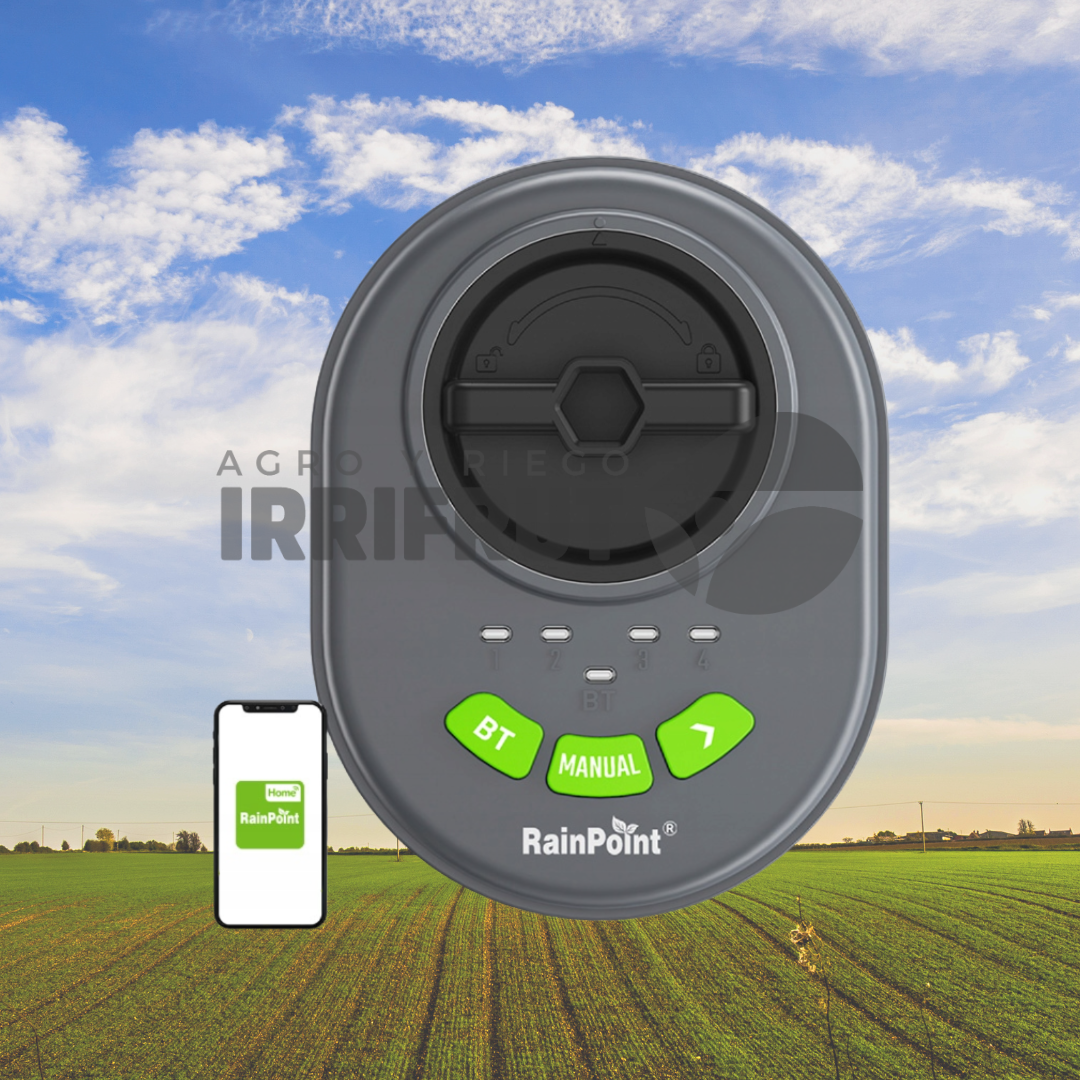 Programador de Riego DC, 4 zonas con bluetooth
